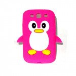 Wholesale Samsung Galaxy S3 / i9300 3D Penguin Case (Hot Pink)